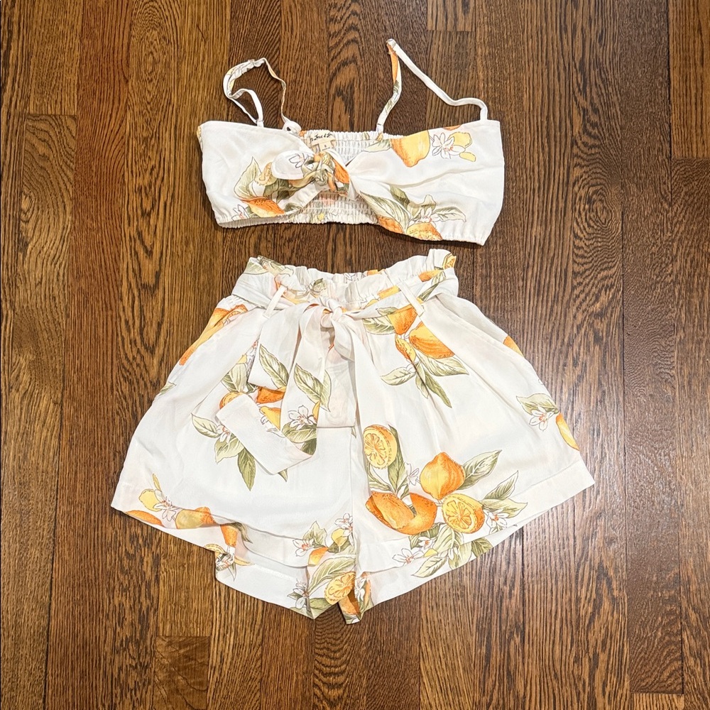 For Love & Lemons White Smocked Waist Dress